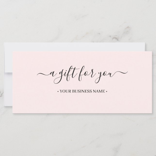Script Minimal Business Gift Certificate (Front)