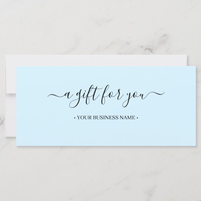 Script Minimal Business Gift Certificate (Front)