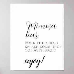 Script Minimal Mimosa Bar Sign