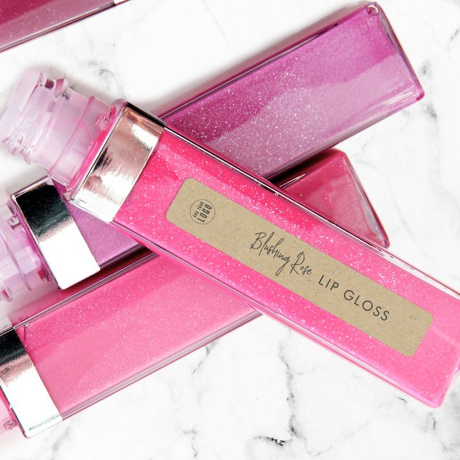 Script Minimalist Dark Grey Kraft Product Label (Creator Uploaded)