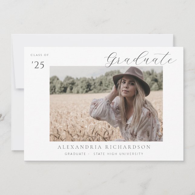 Script Mod Name Photo Graduation Announcement 4 (Front)