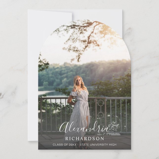 Script Mod Name V Photo Graduation Announcement Ar (Front)