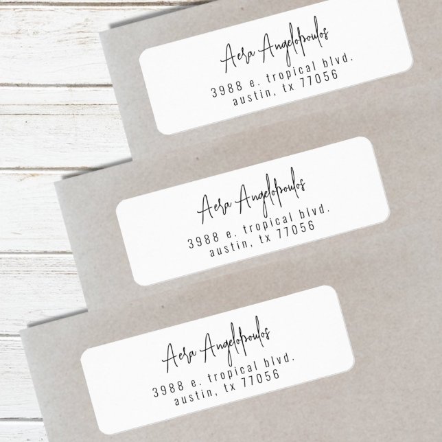 Script Modern Chic Return Address Label (Creator Uploaded)
