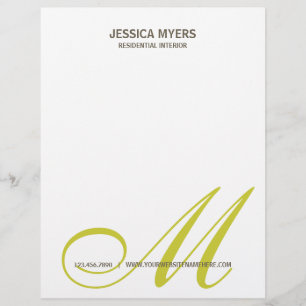 Script Monogram Business Letterhead Template