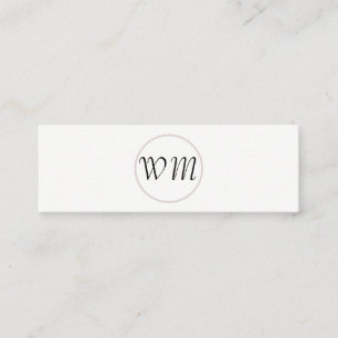 Script Monogram / corporate Mini Business Card