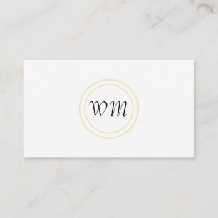 Script Monogram / corporate Rustic Business Card
