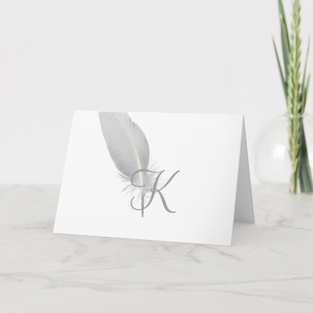 Script Monogram Note Cards- Chicken Scratch Card (Front)