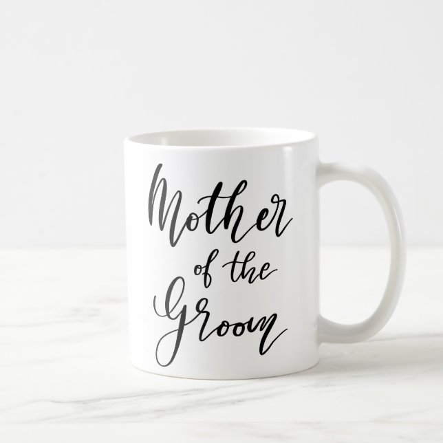 Script Mother Of The Groom Typography Wedding Coffee Mug (Right)