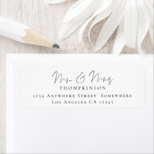 Script Mr and Mrs Any Colour Return Name Address