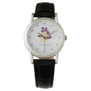 Script Name & Boho Flower Colorblock Watch