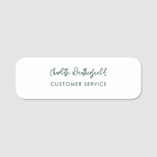 Script Name Business Employee Any Colour Name Tag