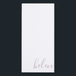 Script Name Chic Personalised Dusty Purple Magnetic Notepad<br><div class="desc">A chic,  elegant personalised notepad for your shopping list or to-dos. Custom name in a modern font in pastel purple.</div>