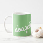 Script Name Custom Gift Sage Green Coffee Mug<br><div class="desc">Gift this custom custom script name mug to the coffee or tea lover in your life. Personalise the name and drink type. In sage green and white. Makes a wonderful gift for graduation,  mother's day,  Christmas,  birthdays and bridesmaids. Part of a collection from Parcel Studios.</div>