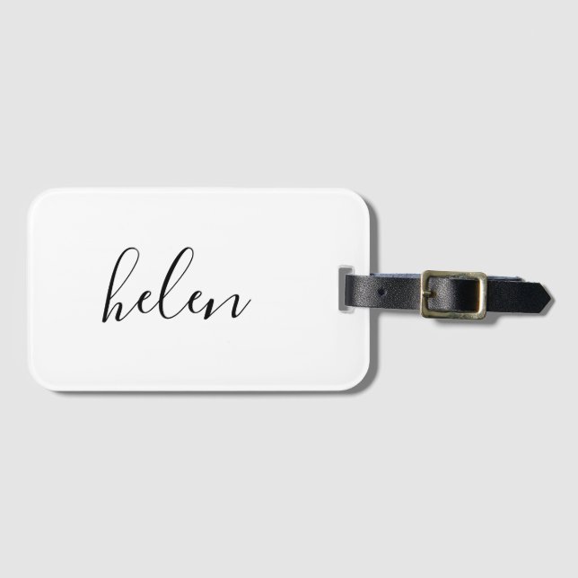 Script Name Custom Personalised Gift Luggage Tag (Front Horizontal)