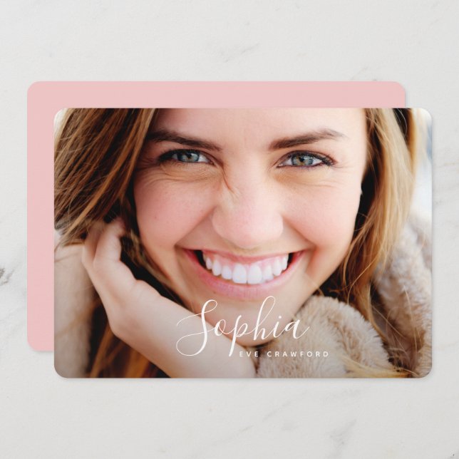 SCRIPT NAME GRADUATION CARD (Front/Back)