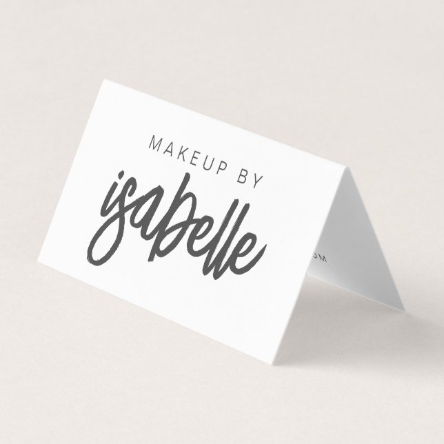 Script Name Makeup Artist  Business Card (Front)