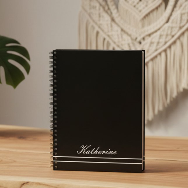 Script Name Minimalist Midnight Black Notebook (Creator Uploaded)