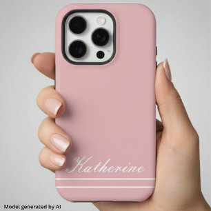 Script Name Minimalist Pink iPhone 16 Pro Case