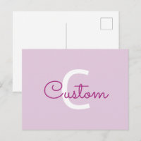 Script Name & Monogram | Magenta & Light Purple