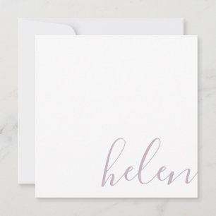 Script Name Personalised Dusty Purple Card