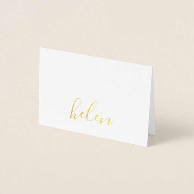 Script Name Personalised  Foil Card (Front)