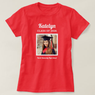 Script Name Photo Class of 2026 Red T-Shirt
