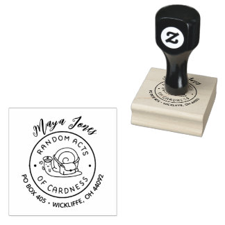 Script Name Random Acts of Cardness Return Address Rubber Stamp