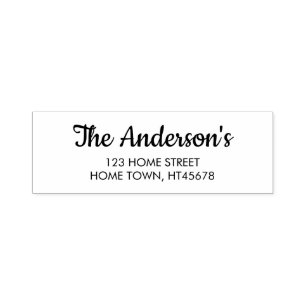 Script Name Return Address Self-inking Stamp