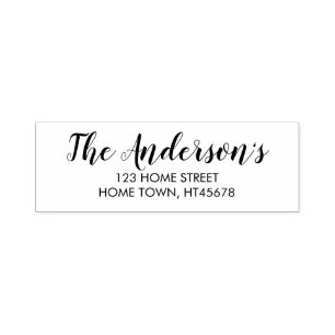 Script Name Return Address Self-inking Stamp