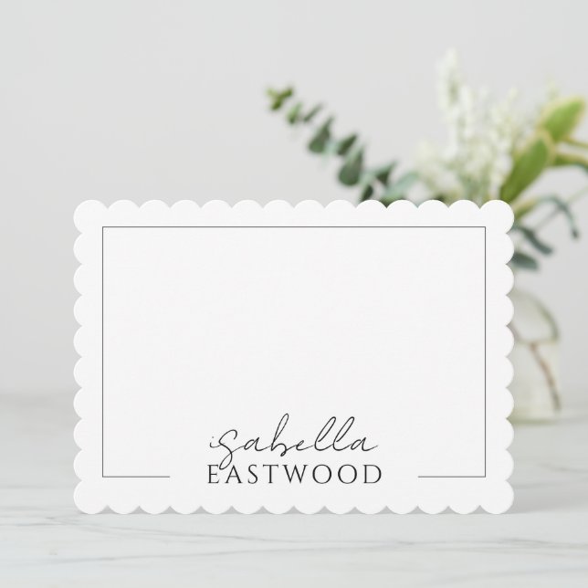 Script Name Serif Note Cards (Standing Front)
