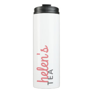 Script Name Tea Tumbler Custom Gift in Pink