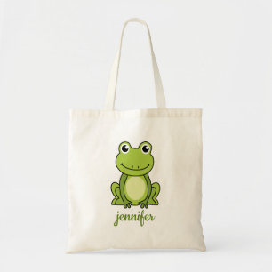 Script Name with cute Frog Gift - Create your own  Tote Bag