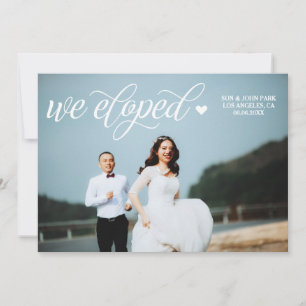 Script Overlay Photo Elopement Announcement
