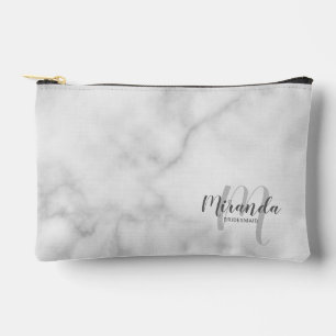 Script Personalised Bridesmaid Monogram Name Accessory Pouch