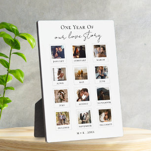 Script Personalised Couples Photo Love Story Plaque