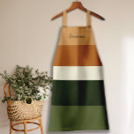 Script Personalised Stripe All-Over Print Apron<br><div class="desc">This clean modern stripe design will give a professional look to your favourite Challah baker. Her baking is a work of art! Sign her name on the apron and celebrate the art of fine baking with this fresh, look. Coordinates with our Matching Striped Challa Dough Cover which you can find...</div>