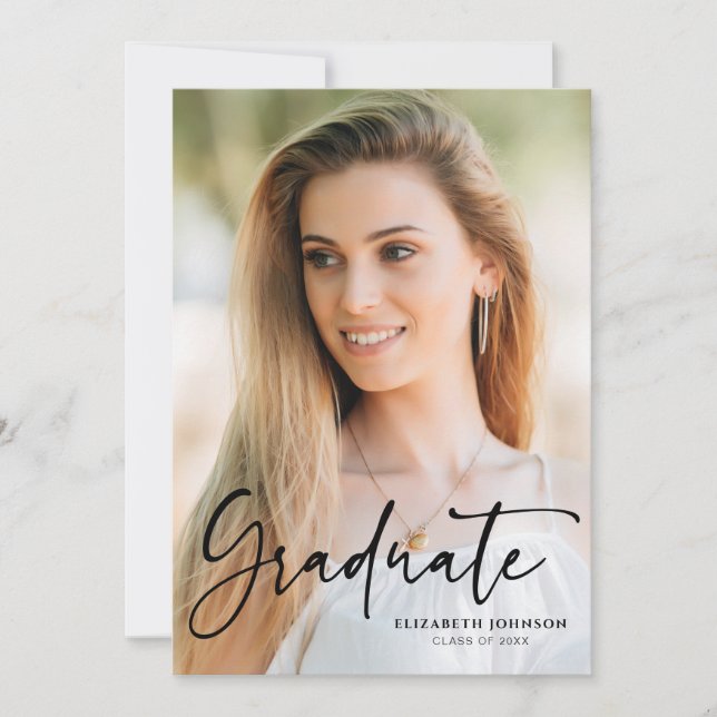 Script Photo Graduation Announcement (Front)