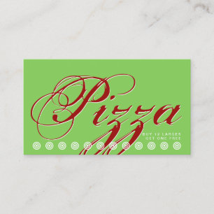script PIZZA customer loyalty card