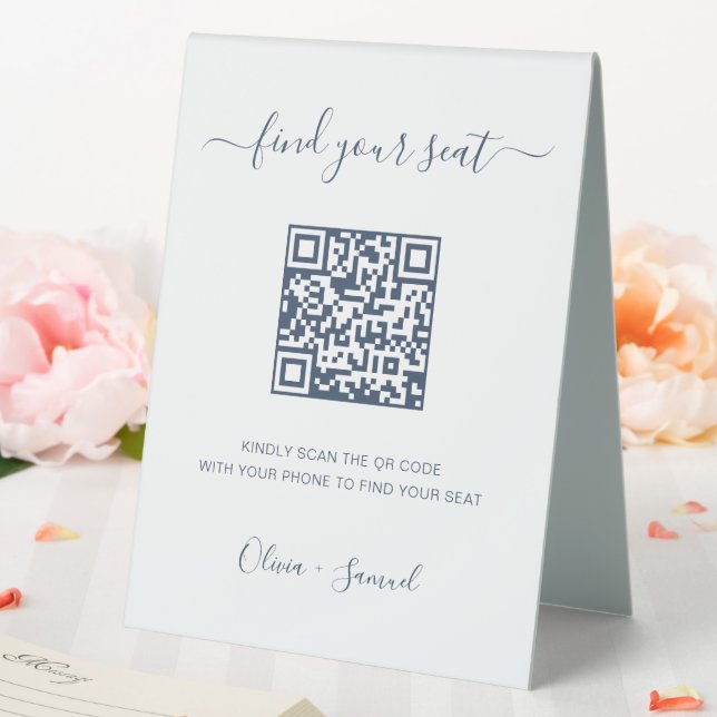 Script Please Find Your Seating Chart QR Code Tabl (In SItu (Wedding))