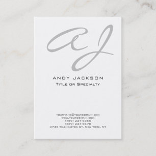 Script professional modern elegant minimalist business card