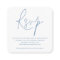 Script QR Code Wedding Blue White RSVP