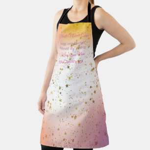 Script Quote Elegant Modern Stylish Mothers Day Apron