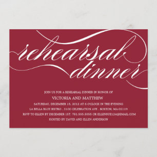 SCRIPT   REHEARSAL DINNER INVITATION