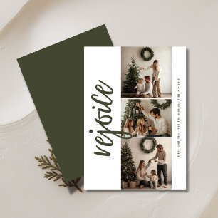 Script Rejoice Religious Christmas Family Photo Holiday Card