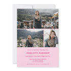  Script retro neon pink graduate photo graduation