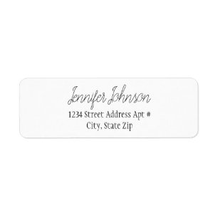 Script Return Address Envelope Label