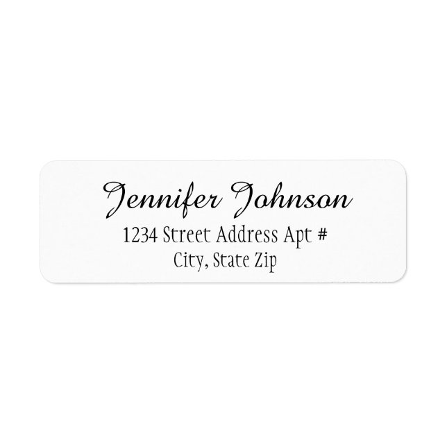 Script Return Address Envelope Labels (Front)