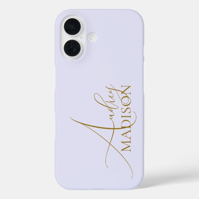 Script Serif Name Purple Lavender Case-Mate iPhone Case (Back)