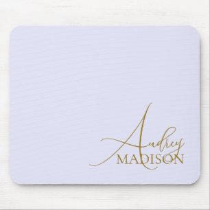 Script Serif Name Purple Lavender Mouse Mat