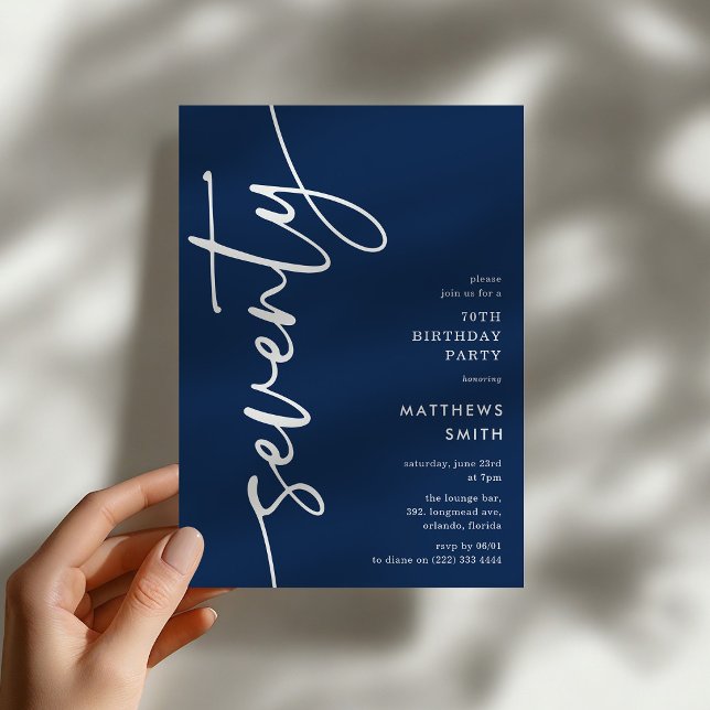 Script Seventy' 70th Birthday Invitation (Creator Uploaded)